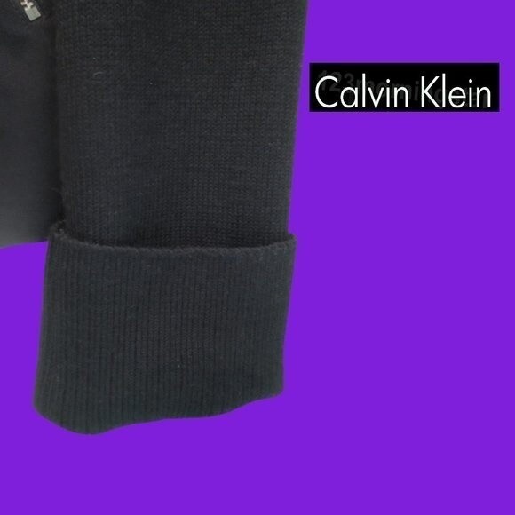 Calvin Klein NEW Quiet Luxury Wool Blend Open-front Sweater-coat Jacket XL - Picture 6 of 11